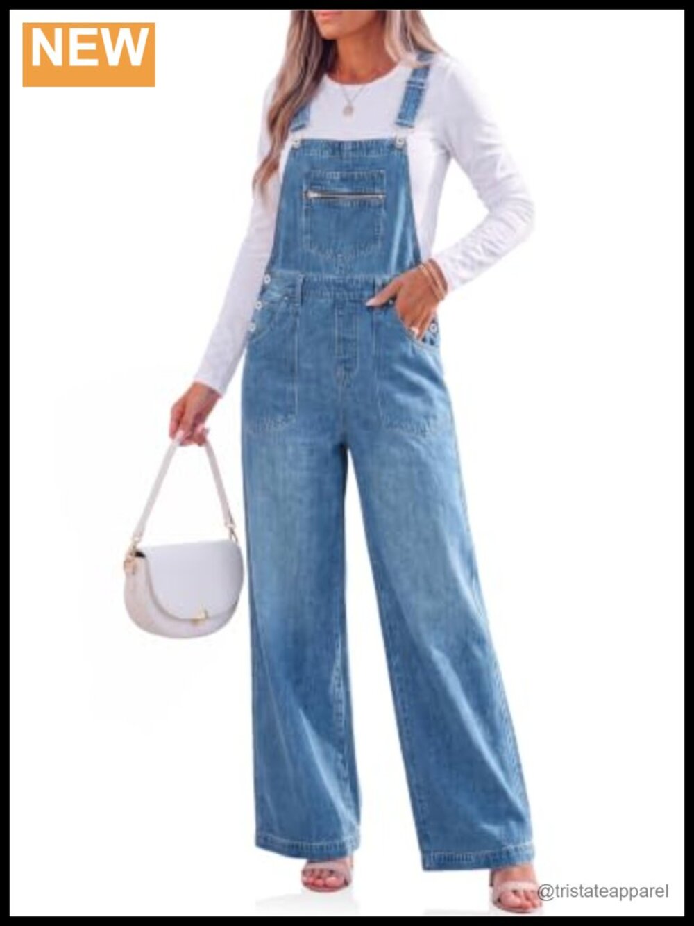 Womens Denim Bib Overalls Adjustable Straps Zipper Jean Jumpsuit Loose Fit